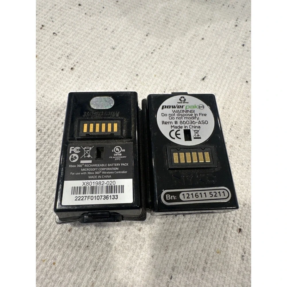 Microsoft Xbox 360 Rechargeable Battery Pack Wireless Controller 2 Pack untested